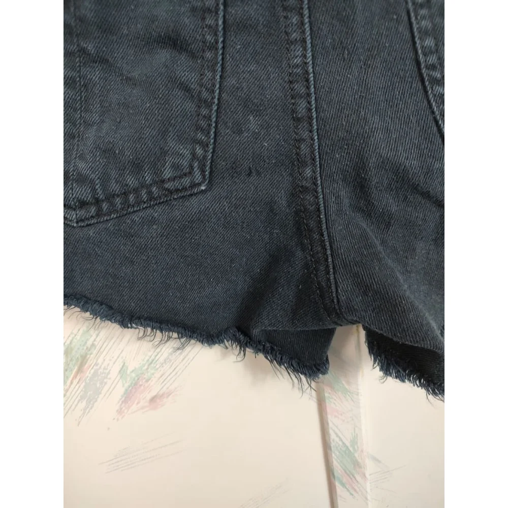 Rag & Bone Black Cut Off Jean Shorts 24 - Picture 8 of 12